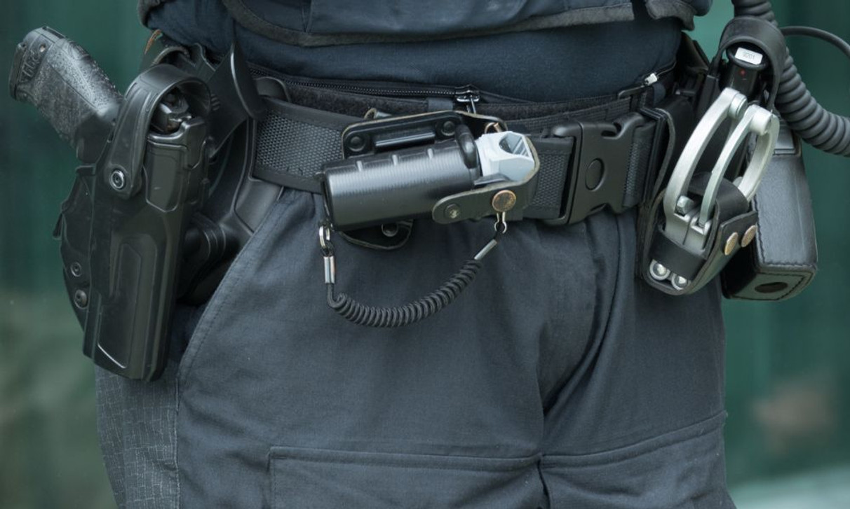 police gun belt setup