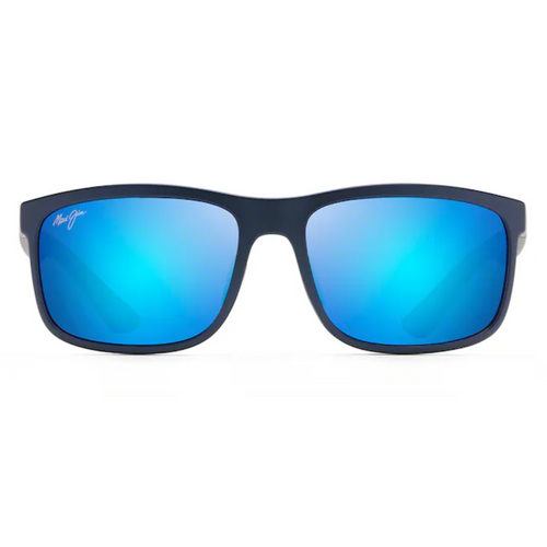 HUELO | Polarized Rectangular Sunglasses Blue Hawaii Lens