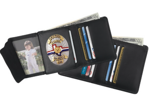 Tri-fold Hidden Badge Wallet in Leather