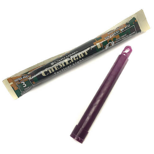 6" Infrared Chemlights 3-Hour Light Sticks | 10-Pack