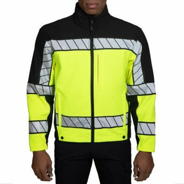 ColorBlock Softshell Fleece Jacket with POLICE Logo
