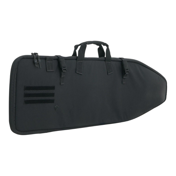 Designed to carry and protect your 36” rifle. With durable 500D nylon exterior and 10mm closed cell foam for padding, you can be confident in your firearm’s care. Straps are silent locking, and carrying handles are padded and reinforced. First Tactical’s Thru System hanging hooks, hook/loop interior mounting platform, and compression molded barrel mount complete this functional, protective, and innovative rifle sleeve.