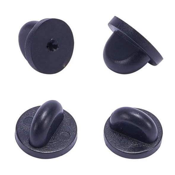 Black Rubber | Pin Clutch Back