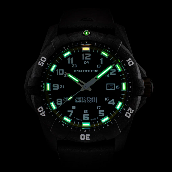 USMC Carbon Composite Dive 1000 Series Watch in Green
