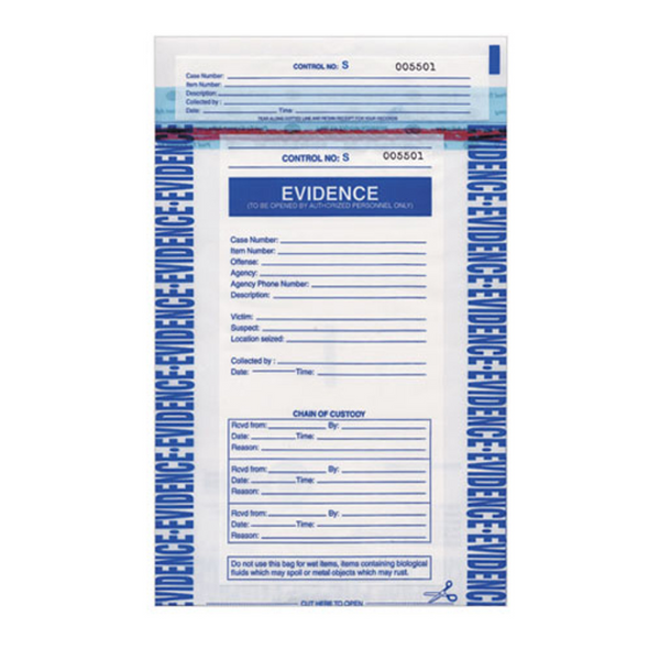 Evidence Security Bags, Pack of 100