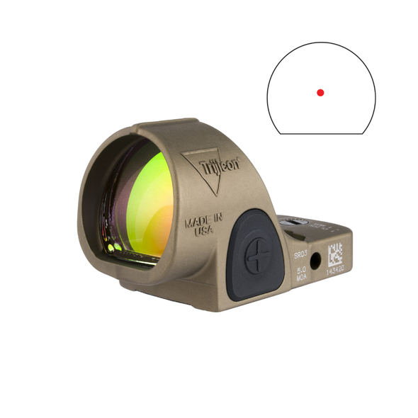 SRO® Red Dot Sight, 5.0 MOA Red Dot, Adjustable LED, Coyote Brown Anodized