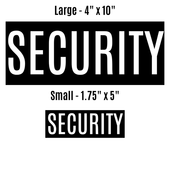 SECURITY ID Panels | Black w/ White Lettering (Set of 2)