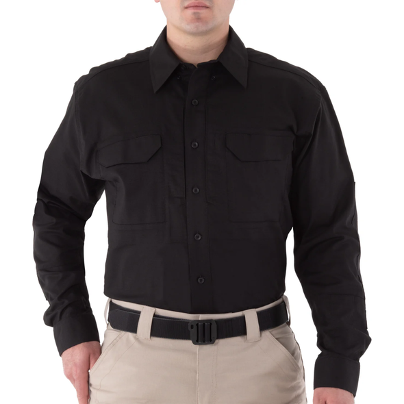 Men's V2 Tactical Long Sleeve Shirt in Black | XXL REG