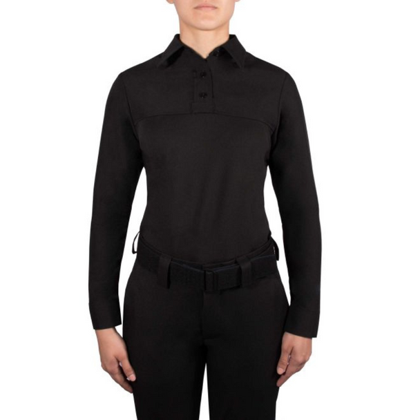 Women's Long Sleeve Polyester ArmorSkin Base Shirt in Black