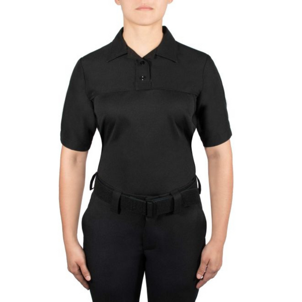 Women's Short Sleeve Polyester ArmorSkin Base Shirt in Black