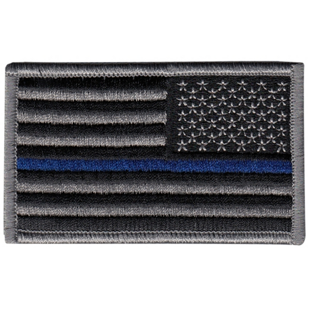 U.S. Reverse Flag Patch | Blue Line (Velcro Backing)