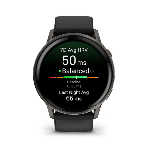 Venu® 4 – 45 mm | Slate with Black Silicone Band Smartwatch