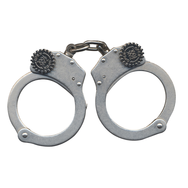 Tactical Training Handcuffs Chain Link Nickel