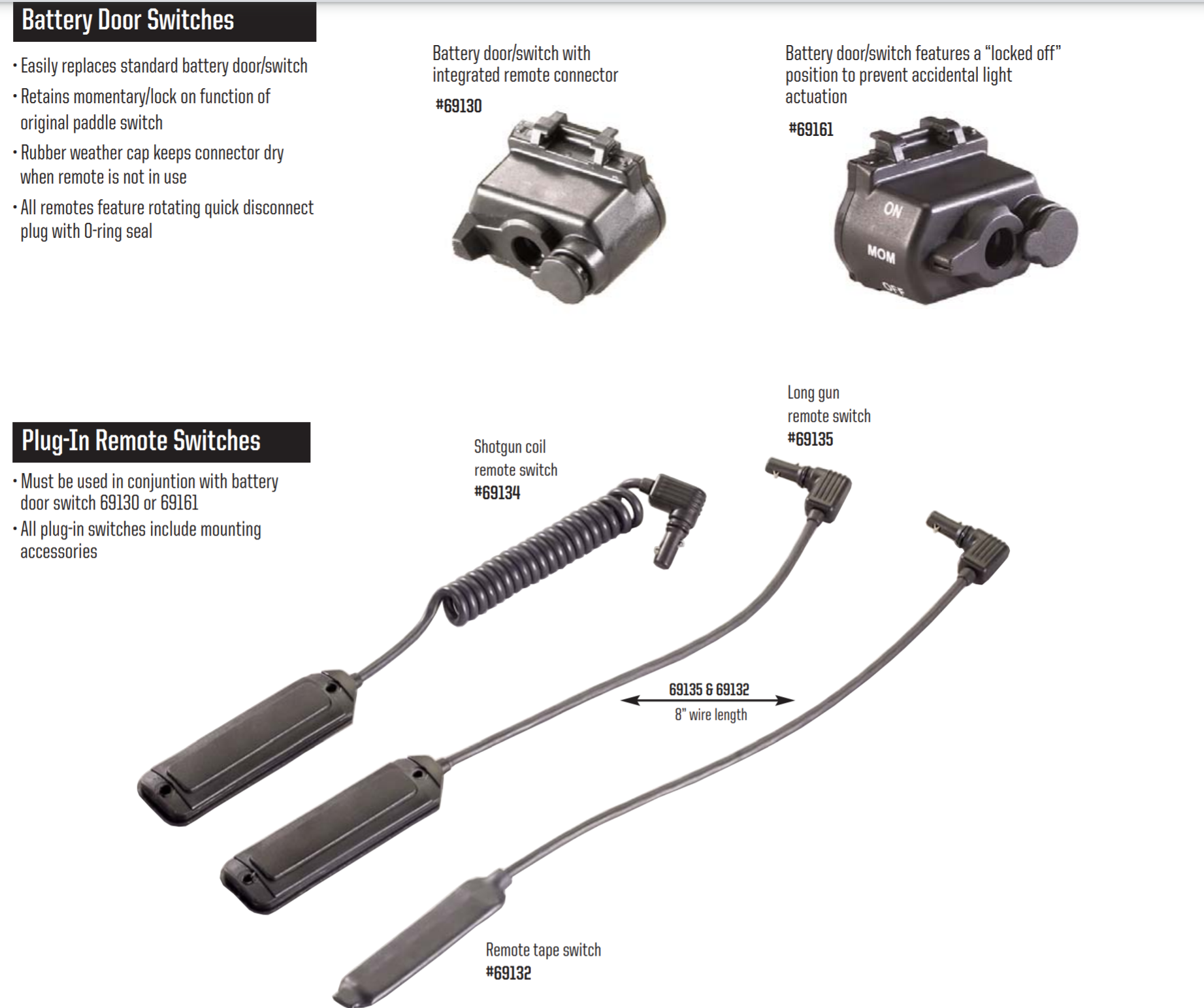 Remote Pressure Switch Plug, Straight TLR-1 Series, TLR-2 Series – Circle D  Lights