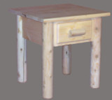 Cedar Log 1 Drawer Night Stand - C4104