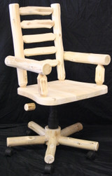 Cedar Log Desk Chair - OFLB3918, OFLB3918ARM