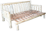 Hand Peeled Cedar Log Futon - CHPFTN