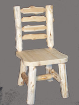 Hand-Peeled Cedar Log Ladder Back Chairs - LB4353, LB4353ARM