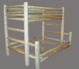 Solid Post Cedar Log Bunk Beds - C4119, C4046, C4047, C4048, C4050