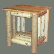 Cedar Log End Table - C4009