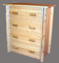 Cedar Log 4 Drawer Chest - C4013