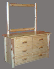 Cedar Log 6 Drawer Dresser - C4014