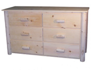 Frontier Cedar Log 6 Drawer Dresser - CF7106