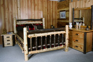 Hickory & Hand Peeled Cedar Log Beds - HHP4092, HHP4093, HHP4094, HHP4095