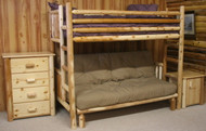 Frontier Cedar Log Twin Bunk Over Futon - CFTF7024 