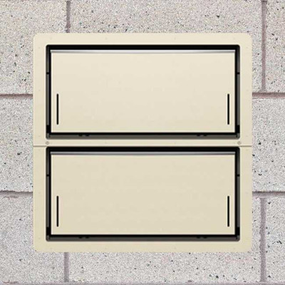 Smart Vent 1540-521 Wheat Insulated Double Stacker Block Wall 16" x 16" Flood Vent Smart Vent 1540-521 Wheat Insulated Double Stacker Block Wall 16" x 16" Flood Vent