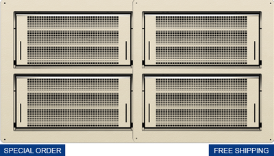 Smart Vent 1540-150202E-1540-0039-WEA Dual Function Block Wall 32-1/2" x 16 Quad Flood Vent, Wheat Smart Vent 1540-150202E-1540-0039-WEA Dual Function Block Wall 32-1/2" x 16 Quad Flood Vent, Wheat