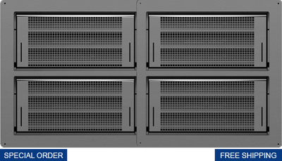 Smart Vent 1540-150202E-1540-0039-GRY Dual Function Block Wall 32-1/2" x 16 Quad Flood Vent, Gray Smart Vent 1540-150202E-1540-0039-GRY Dual Function Block Wall 32-1/2" x 16 Quad Flood Vent, Gray