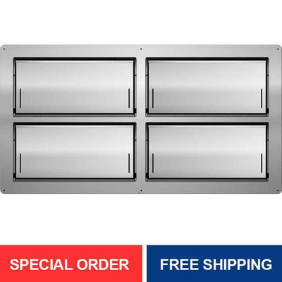 Smart Vent 1540-150202E-1540-0239-SS Insulated Block Wall 32-1/2" x 16 Quad Flood Vent, 316 Stainless Steel Smart Vent 1540-150202E-1540-0239-SS Insulated Block Wall 32-1/2" x 16 Quad Flood Vent, 316 Stainless Steel