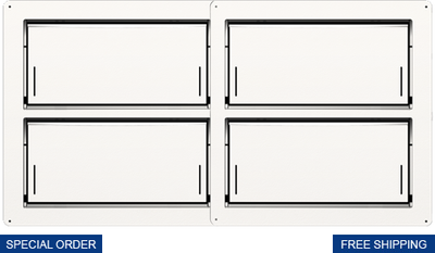 Smart Vent 1540-150202E-1540-0239-WHT Insulated Block Wall 32-1/2" x 16 Quad Flood Vent, White Smart Vent 1540-150202E-1540-0239-WHT Insulated Block Wall 32-1/2" x 16 Quad Flood Vent, White