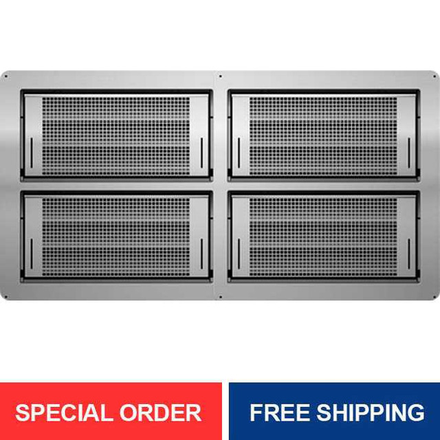 Smart Vent 1540-150202E-1540-0039-SS Dual Function Block Wall 32-1/2" x 16 Quad Flood Vent, 316 Stainless Steel Smart Vent 1540-150202E-1540-0039-SS Dual Function Block Wall 32-1/2" x 16 Quad Flood Vent, 316 Stainless Steel