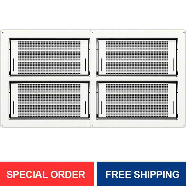 Smart Vent 1540-150202E-1540-0039-WHT Dual Function Block Wall 32-1/2" x 16 Quad Flood Vent, White Smart Vent 1540-150202E-1540-0039-WHT Dual Function Block Wall 32-1/2" x 16 Quad Flood Vent, White