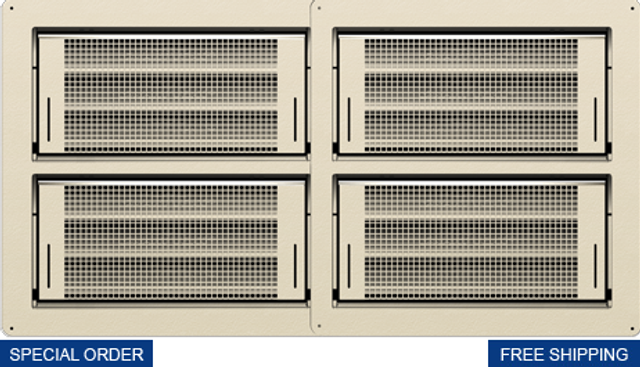 Smart Vent 1540-150202E-1540-0039-WEA Dual Function Block Wall 32-1/2" x 16 Quad Flood Vent, Wheat Smart Vent 1540-150202E-1540-0039-WEA Dual Function Block Wall 32-1/2" x 16 Quad Flood Vent, Wheat