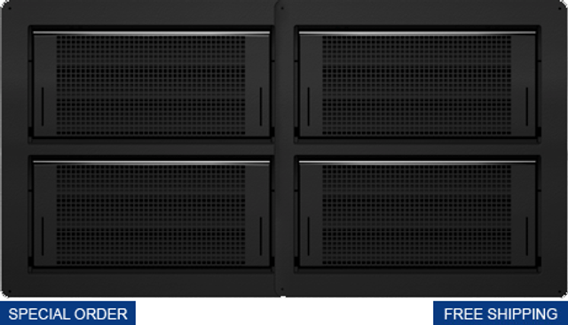 Smart Vent 1540-150202E-1540-0039-BLK Dual Function Block Wall 32-1/2" x 16 Quad Flood Vent, Black