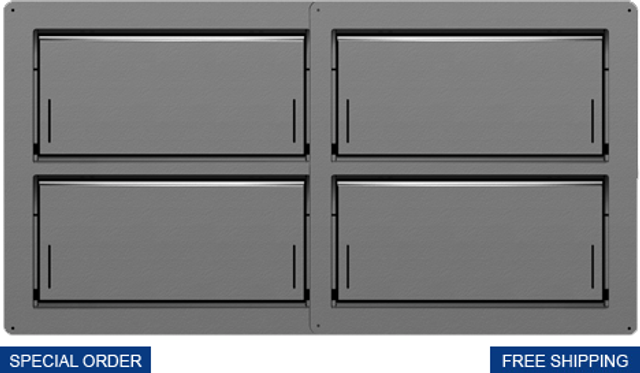 Smart Vent 1540-150202E-1540-0239-GRY Insulated Block Wall 32-1/2" x 16 Quad Flood Vent, Gray Smart Vent 1540-150202E-1540-0239-GRY Insulated Block Wall 32-1/2" x 16 Quad Flood Vent, Gray