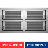 Smart Vent 1540-150202E-1540-0039-SS Dual Function Block Wall 32-1/2" x 16 Quad Flood Vent, 316 Stainless Steel