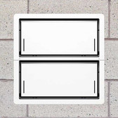 Smart Vent 1540-521 White Insulated Double Stacker Block Wall 16" x 16" Flood Vent