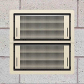 Smart Vent 1540-511 Wheat Dual Function Double Stacker Block Wall 16" x 16" Flood Vent