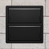 Smart Vent 1540-521 Black Insulated Double Stacker Block Wall 16" x 16" Flood Vent