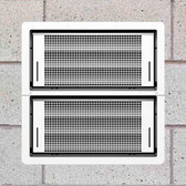 Smart Vent 1540-511 White Dual Function Double Stacker Block Wall 16" x 16" Flood Vent