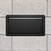 Smart Vent 1540-520 Insulated Block Wall 16" x 8" Flood Vent, Powder Coated Black