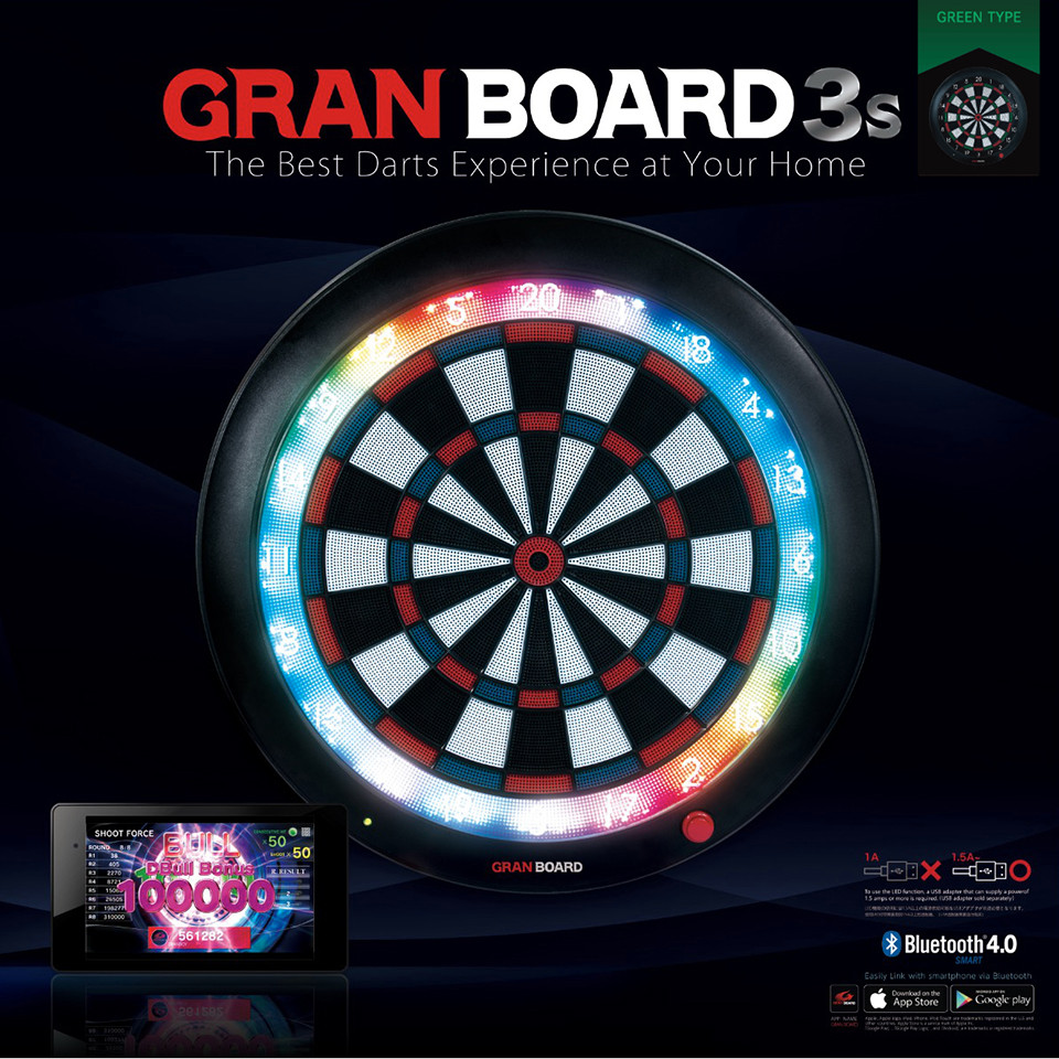 寺222 GRAN BOARD 3s GRAN DARTS 電子ダーツボード GRAN DARTS GRAN BOARD 3S BLUETOOTH ELECTRONIC DARTBOARD - GREEN