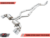 BMW Resonated Touring Edition Exhaust with Quad Diamond Black Tips - AWE Tuning 3015-43158
