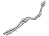 BMW Twisted Steel Long Tube Headers & Mid Pipe 304 Stainless Steel with Cat - aFe POWER 48-36316-YC