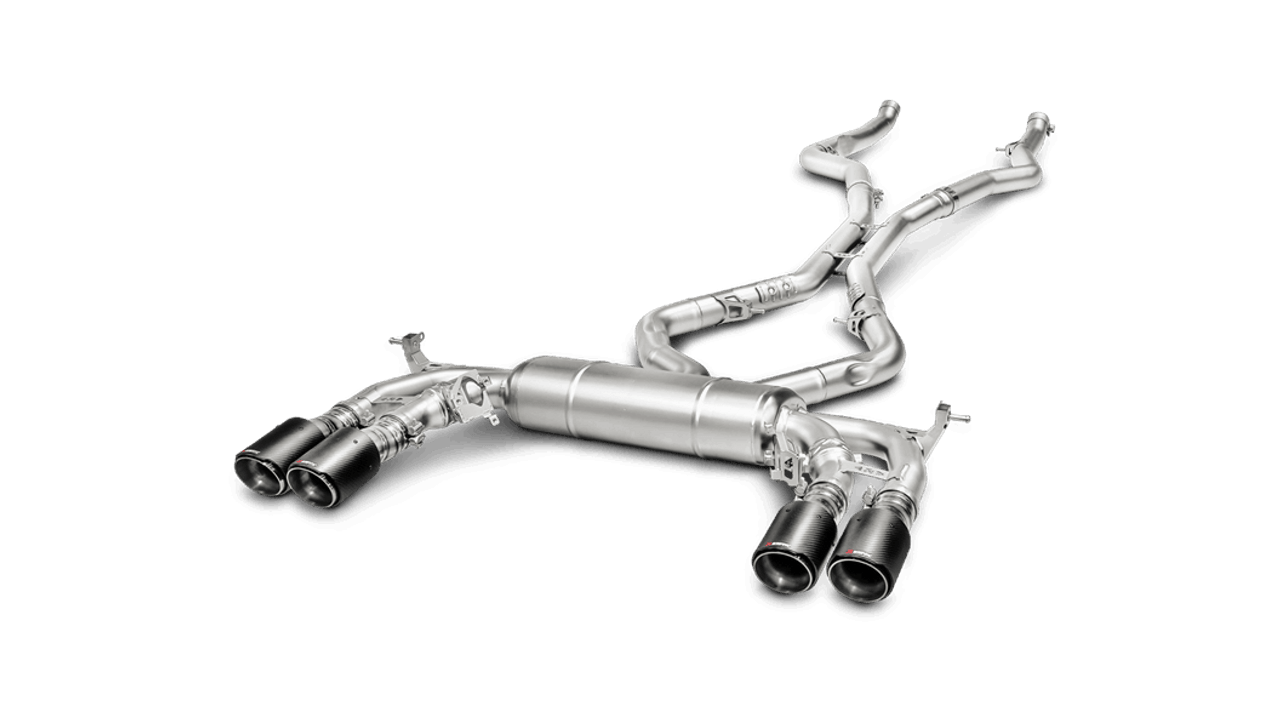 BMW Evolution Line Cat Back Exhaust with Carbon Fiber Tips - Akrapovic S-BM/T/1