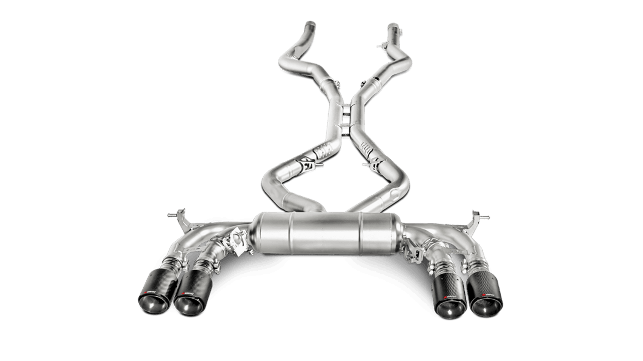 BMW Evolution Line Cat Back Exhaust with Carbon Fiber Tips - Akrapovic S-BM/T/1